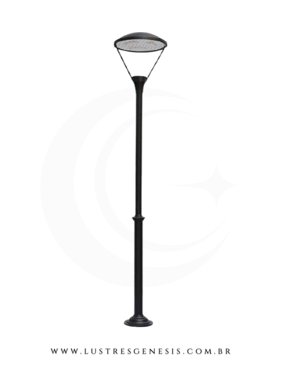 Poste de LED Moderno 4,84m Para Iluminação externa fachada, jardim e área gourmet